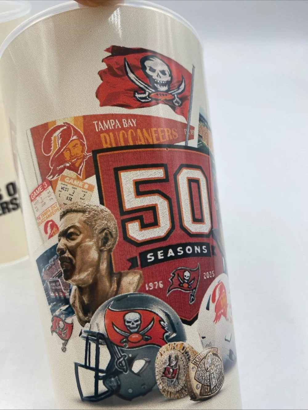Bucs Cups 50 Seasons Of Buccaneers Tumblers Tampa Bay Buccaneers NFL Football 2